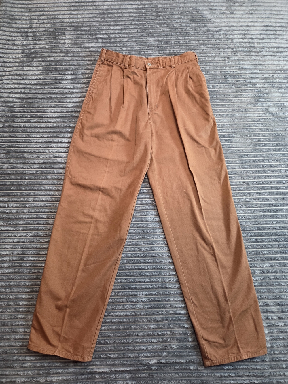 Vintage Dockers Men's Rust Tan Pleated Chinos